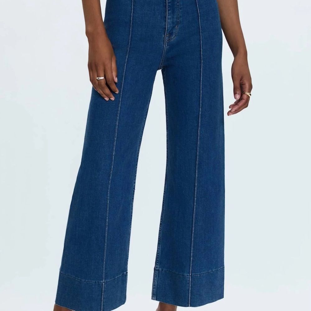 NWT Pistola - Penny Pintuck Ankle Jeans High Rise Wide Leg - Picture 3 of 10